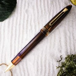 Tibaldi Bononia Seilan Purple Resin Rollerball Pen, Gold Trim