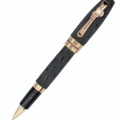 Montegrappa Fortuna Ruble Rollerball Pen, Black & Gold, Swarovski Crystals
