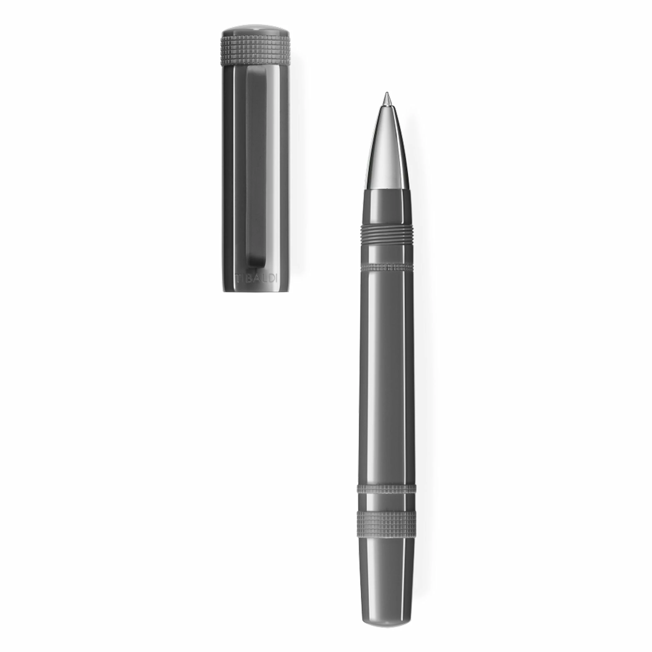 Tibaldi Perfecta Denim Rollerball Pen, Grey Delave 3 Tibaldi Perfecta Denim Rollerball Pen, Grey Delave
