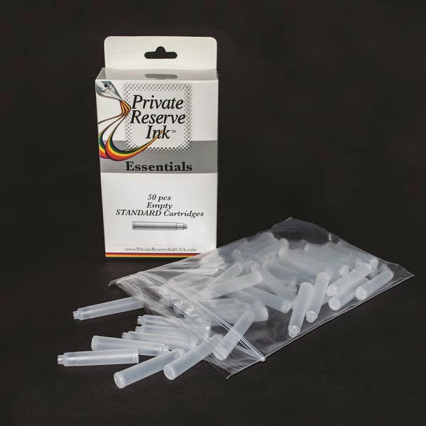 Private Reserve Essentials Empty Refillable Fountain Pen Ink Cartridges, 50 Pack 2 Private Reserve Essentials Empty Refillable Fountain Pen Ink Cartridges, 50 Pack