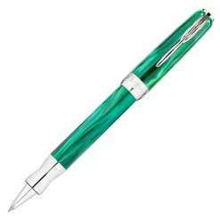 Pineider La Grande Bellezza Gemstone Rollerball Pen, Malachite Green