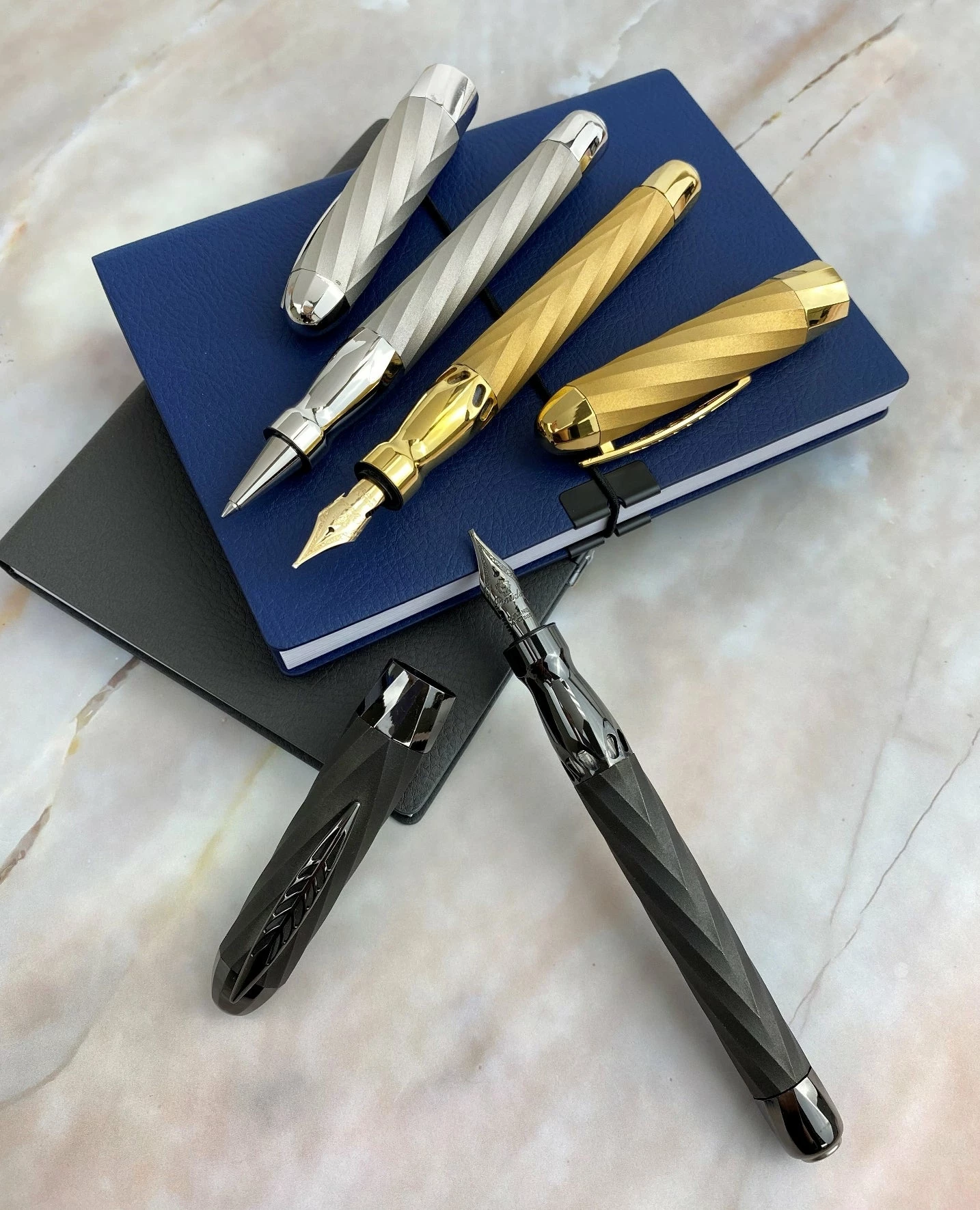 Pineider Matrix Jewelers Limited Edition Sterling Silver Rollerball Pen, Yellow Gold Plated 5 Pineider Matrix Jewelers Limited Edition Sterling Silver Rollerball Pen, Yellow Gold Plated - Image 3