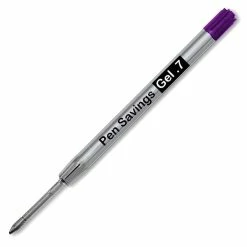 Pen Savings Parker Style Ballpoint Pen Refills, GEL Ink, .7mm, Purple Ink