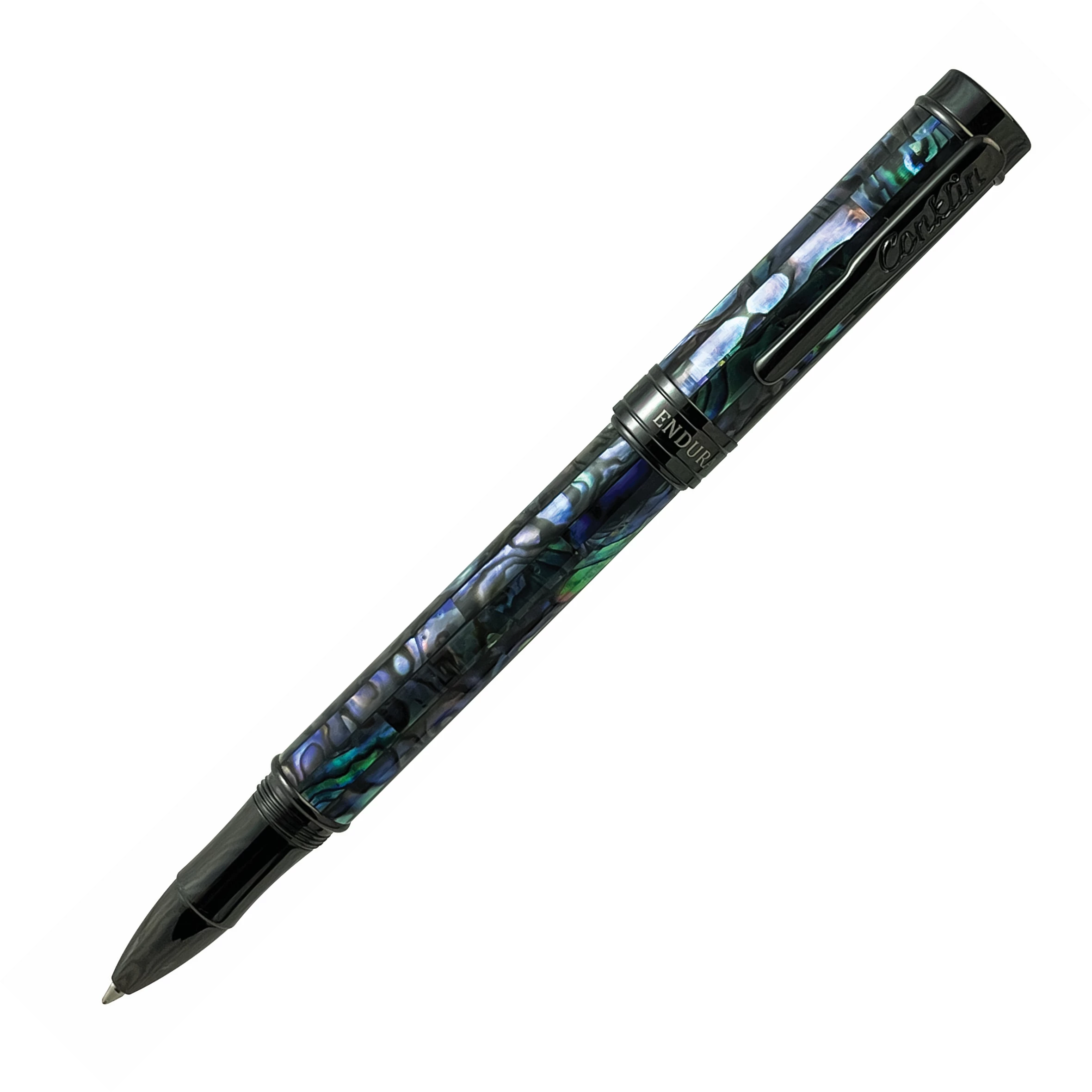 Conklin Endura Abalone Shell Limited Edition Rollerball Pen, Gunmetal 3 Conklin Endura Abalone Shell Limited Edition Rollerball Pen, Gunmetal