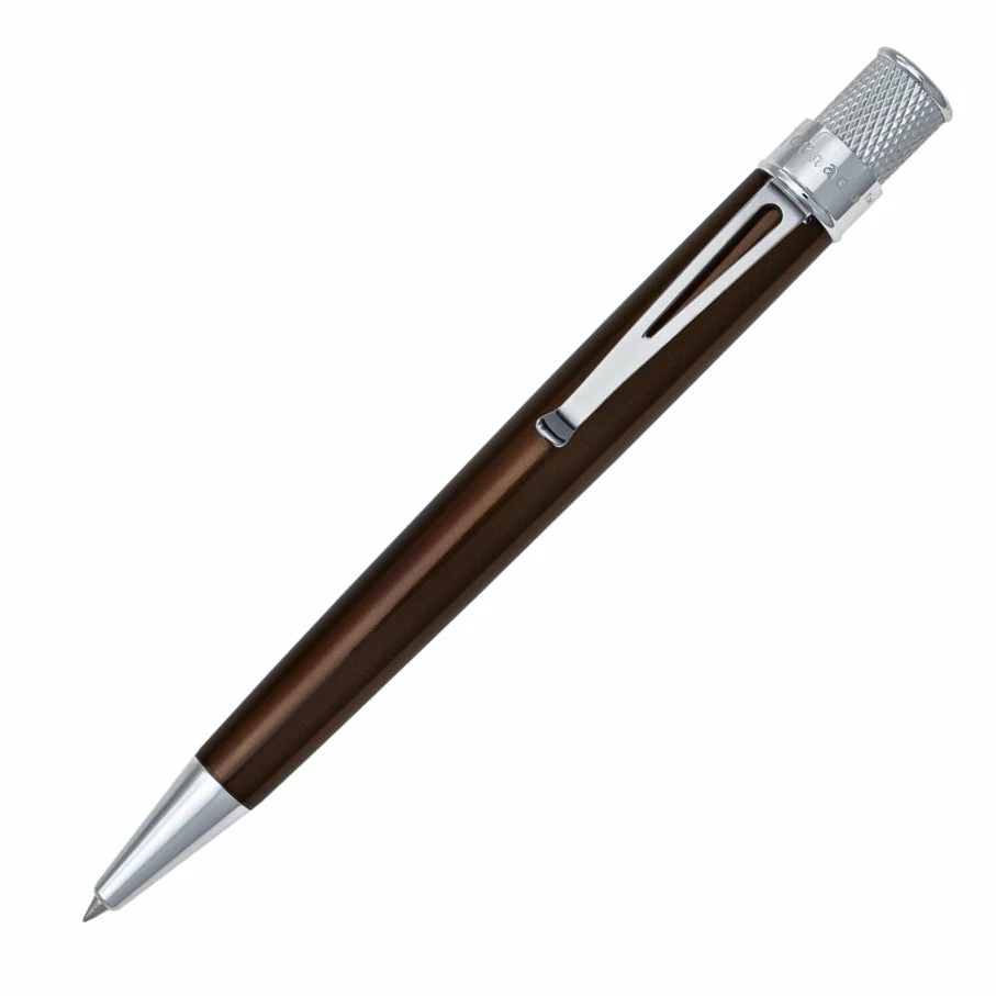 Retro 51 Tornado Classic Rollerball Pen, Brown Lacquer 3 Retro 51 Tornado Classic Rollerball Pen, Brown Lacquer