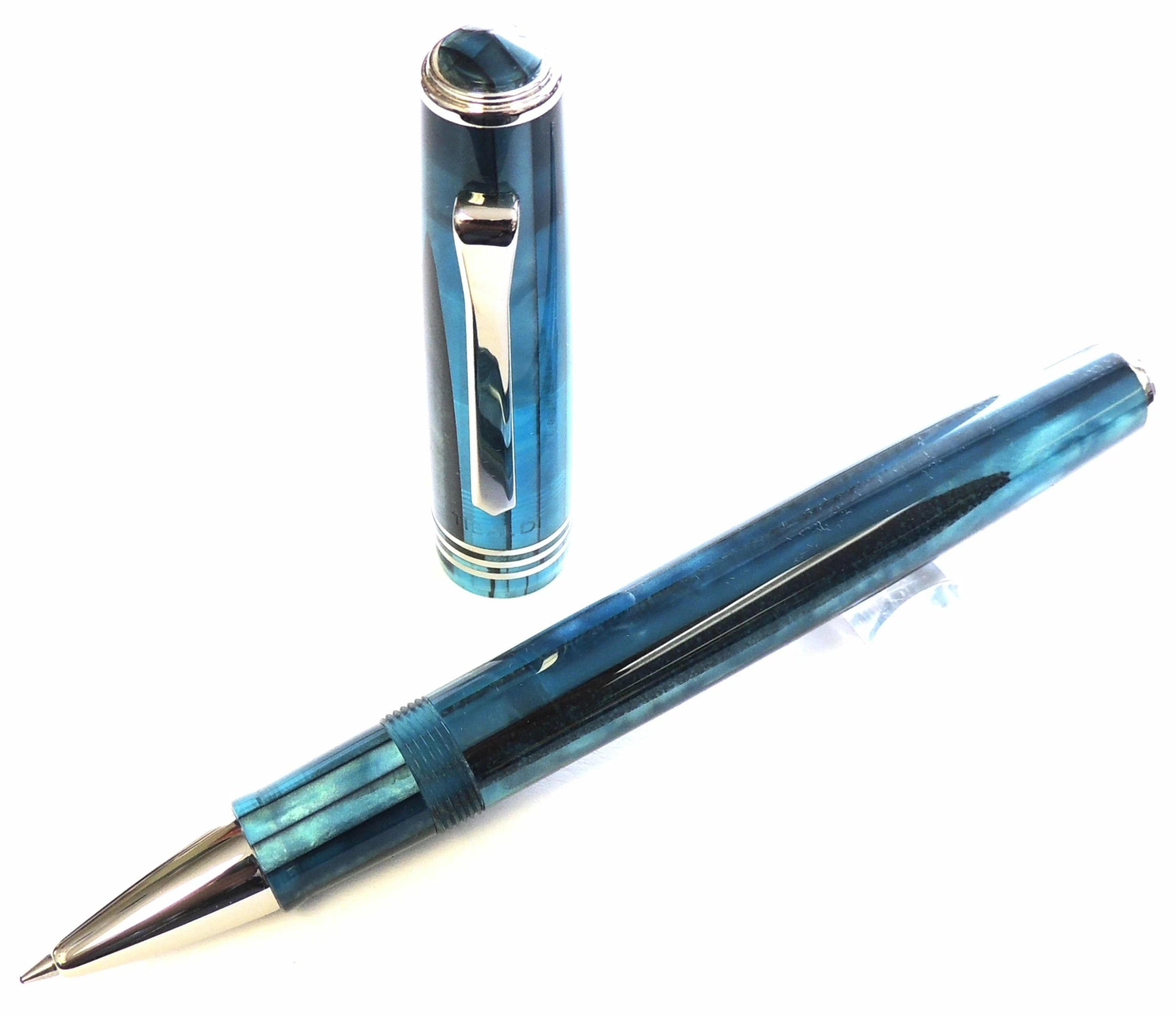 Tibaldi N60 Limited Edition Rollerball Pen, Bora Bora, Palladium Trim 5 Tibaldi N60 Limited Edition Rollerball Pen, Bora Bora, Palladium Trim - Image 3