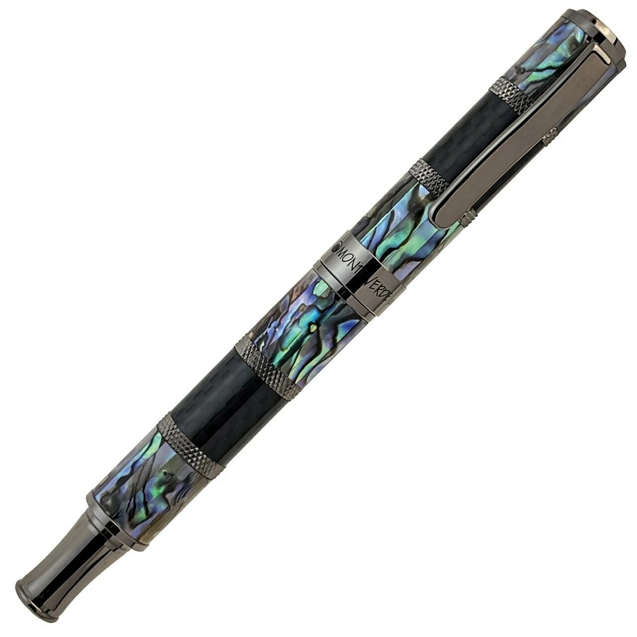 Monteverde Regatta Limited Edition Rollerball Pen, Abalone Shell & Carbon Fiber 4 Monteverde Regatta Limited Edition Rollerball Pen, Abalone Shell & Carbon Fiber - Image 2