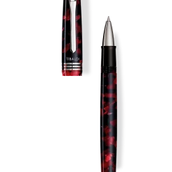 Tibaldi N60 Ruby Red Resin Rollerball Pen, Palladium Trim