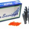 Pen Savings 24 Standard International Short Fountain Pen Ink Cartridges, Sunset Orange -Pen Shop Orange