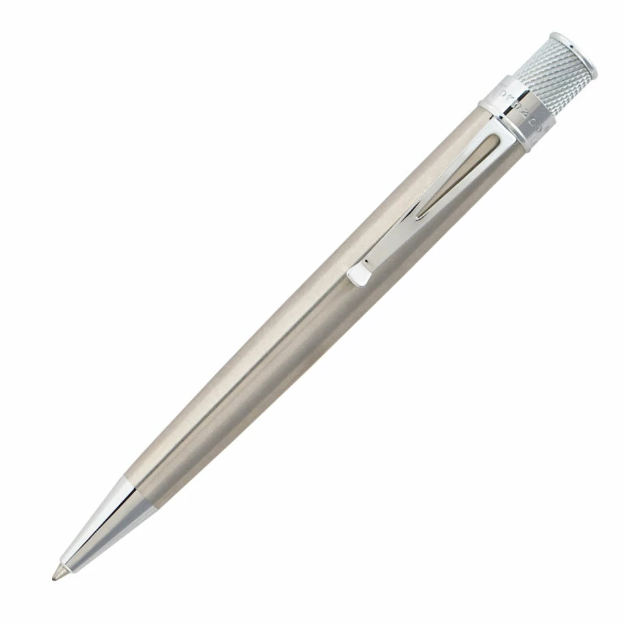 Retro 51 Tornado Classic Rollerball Pen, Stainless Steel Lacquer 3 Retro 51 Tornado Classic Rollerball Pen, Stainless Steel Lacquer