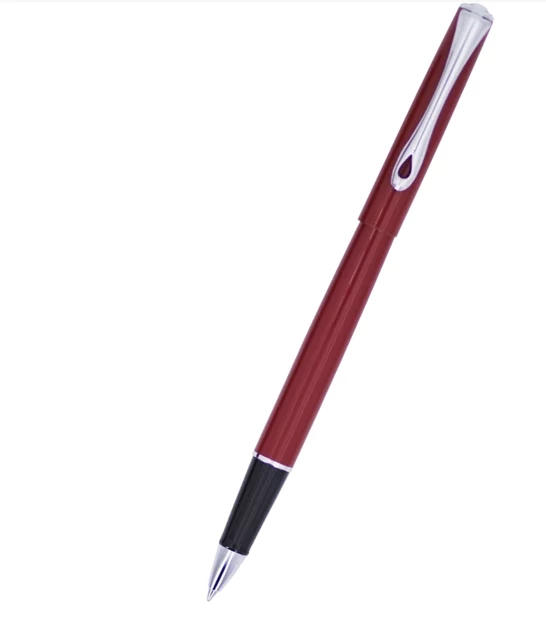 Diplomat Traveller Rollerball Pen, Dark Red & Chrome 3 Diplomat Traveller Rollerball Pen, Dark Red & Chrome