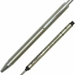 Schmidt Capless Rollerball Pen, Stainless Steel