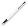 Diplomat Traveller Rollerball Pen, Snow White & Gold 2 Diplomat Traveller Rollerball Pen, Snow White & Gold -Pen Shop TravellerSnowhiteGoldRB