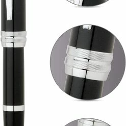 Alternative view of Cross® Cross Bailey Rollerball Pen, Black Lacquer & Chrome
