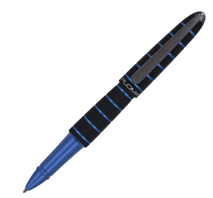 Diplomat Elox Ring Black/Blue, Rollerball Pen 3 Diplomat Elox Ring Black/Blue, Rollerball Pen