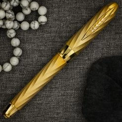 Pineider Matrix Jewelers Limited Edition Sterling Silver Rollerball Pen, Yellow Gold Plated 6 Pineider Matrix Jewelers Limited Edition Sterling Silver Rollerball Pen, Yellow Gold Plated -Pen Shop goldclosed d90d351c 8219 4797 8e1f da460f05c609 scaled