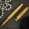 Pineider Matrix Jewelers Limited Edition Sterling Silver Rollerball Pen, Yellow Gold Plated 2 Pineider Matrix Jewelers Limited Edition Sterling Silver Rollerball Pen, Yellow Gold Plated -Pen Shop goldrb scaled