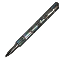 Monteverde Regatta Black Mother Of Pearl Rollerball Pen, Gunmetal Trim