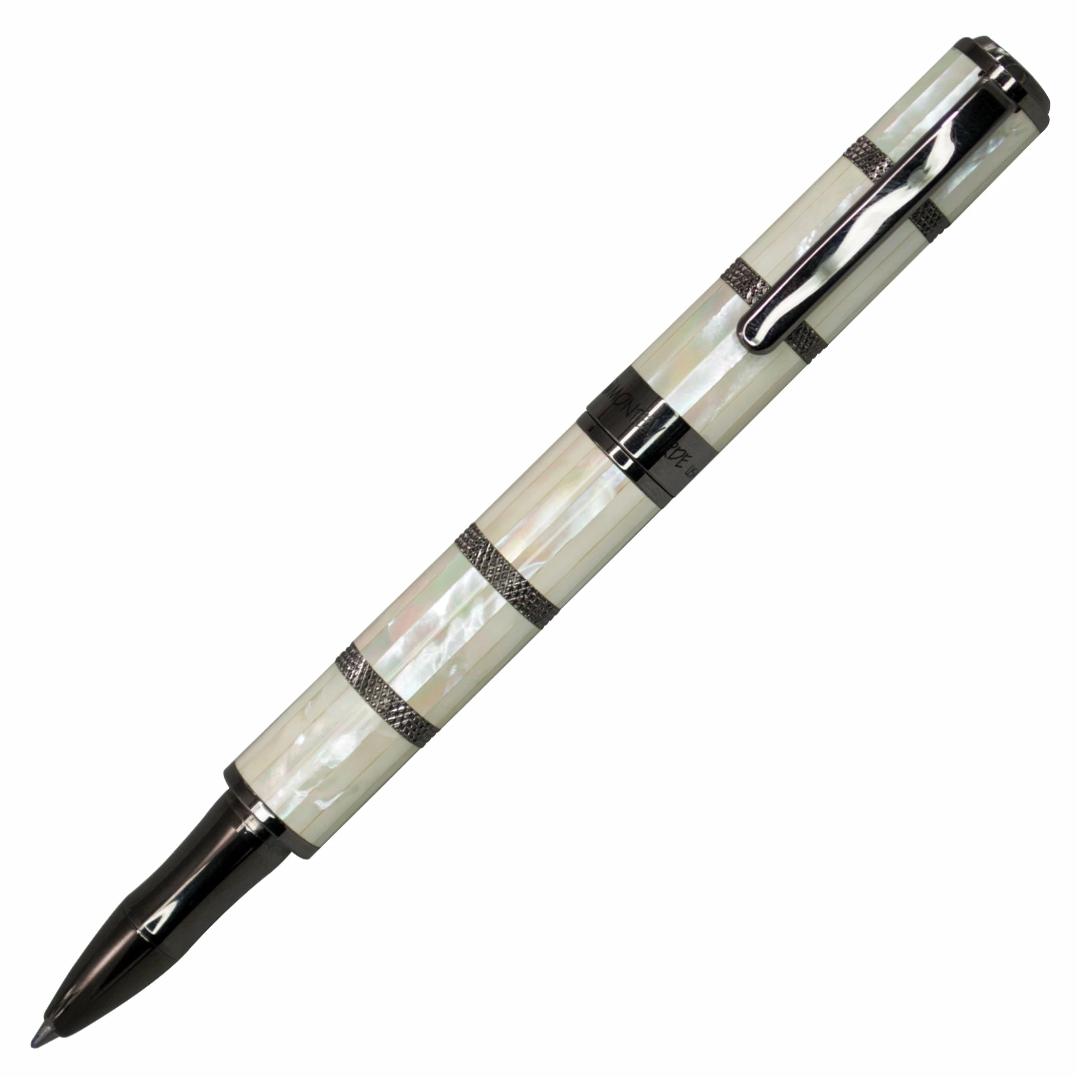 Monteverde Regatta Mother Of Pearl Rollerball Pen, Gunmetal Trim 3 Monteverde Regatta Mother Of Pearl Rollerball Pen, Gunmetal Trim