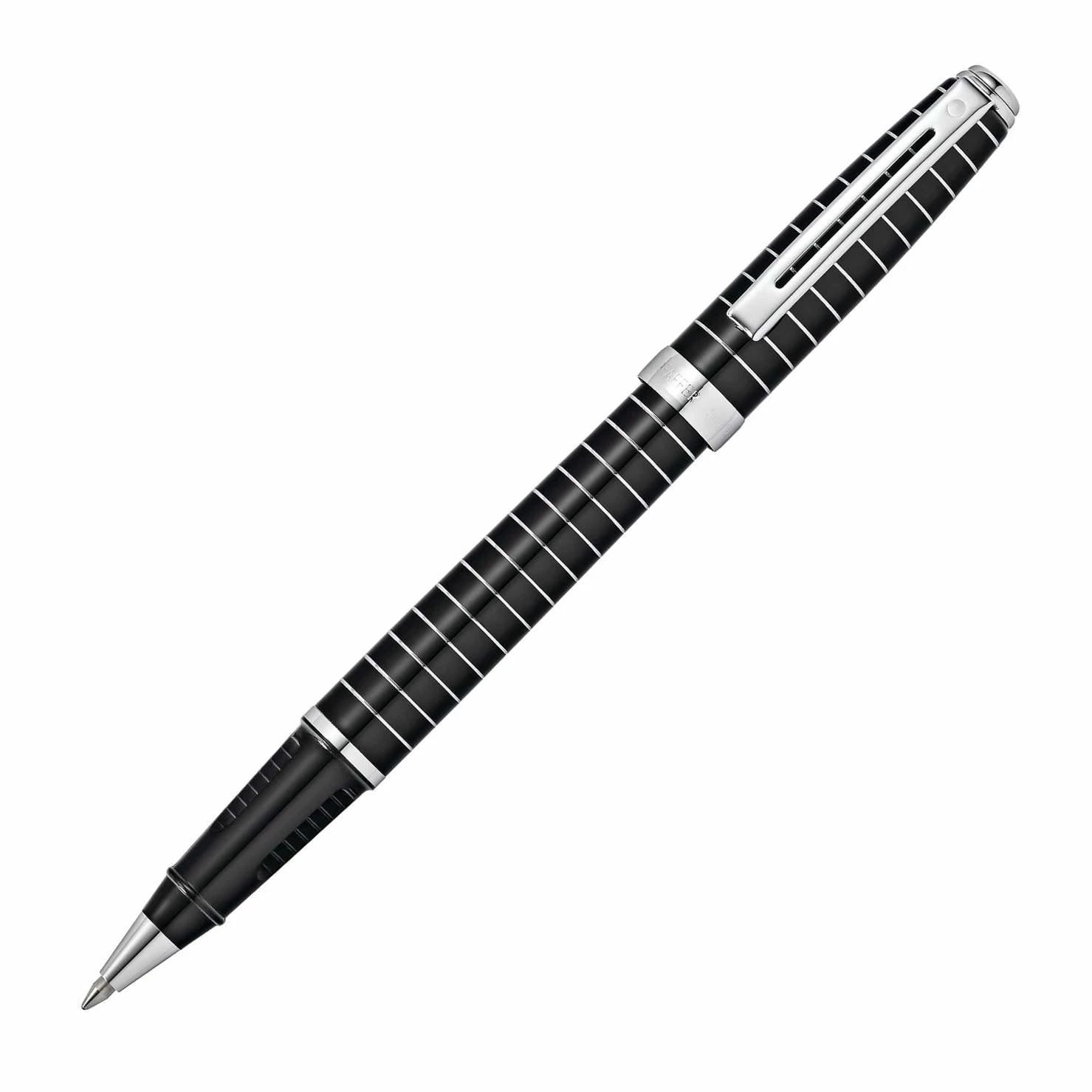 Sheaffer Prelude Rollerball Pen, Striped Black Lacquer & Chrome 3 Sheaffer Prelude Rollerball Pen, Striped Black Lacquer & Chrome