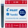 Pilot Namiki Fountain Pen Ink Cartridges, Blue/Black, 12pk
