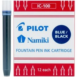 Pilot Namiki Fountain Pen Ink Cartridges, Blue/Black, 12pk