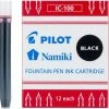 Pilot Namiki Fountain Pen Ink Cartridges, Black, 12pk -Pen Shop pbk