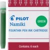 Pilot Namiki Fountain Pen Ink Cartridges, Green, 6pk -Pen Shop pgreen